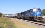 NS 6762 leading 218 toward the Water Street xing